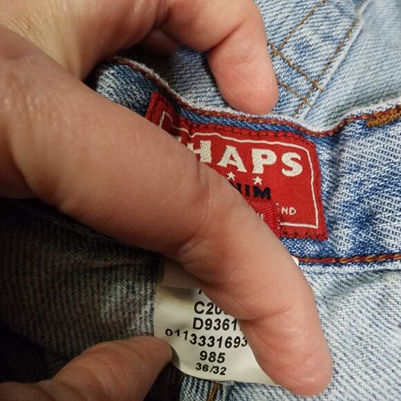 Chaps men denim jeans size 36x32 preowned excellent 2310 - Picture 5 of 7